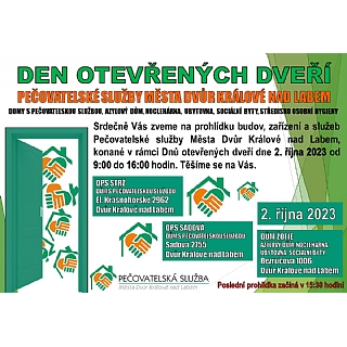 miniatura Den otevřených dveří 2023 v Pečovatelské službě Města Dvůr Králové nad Labem